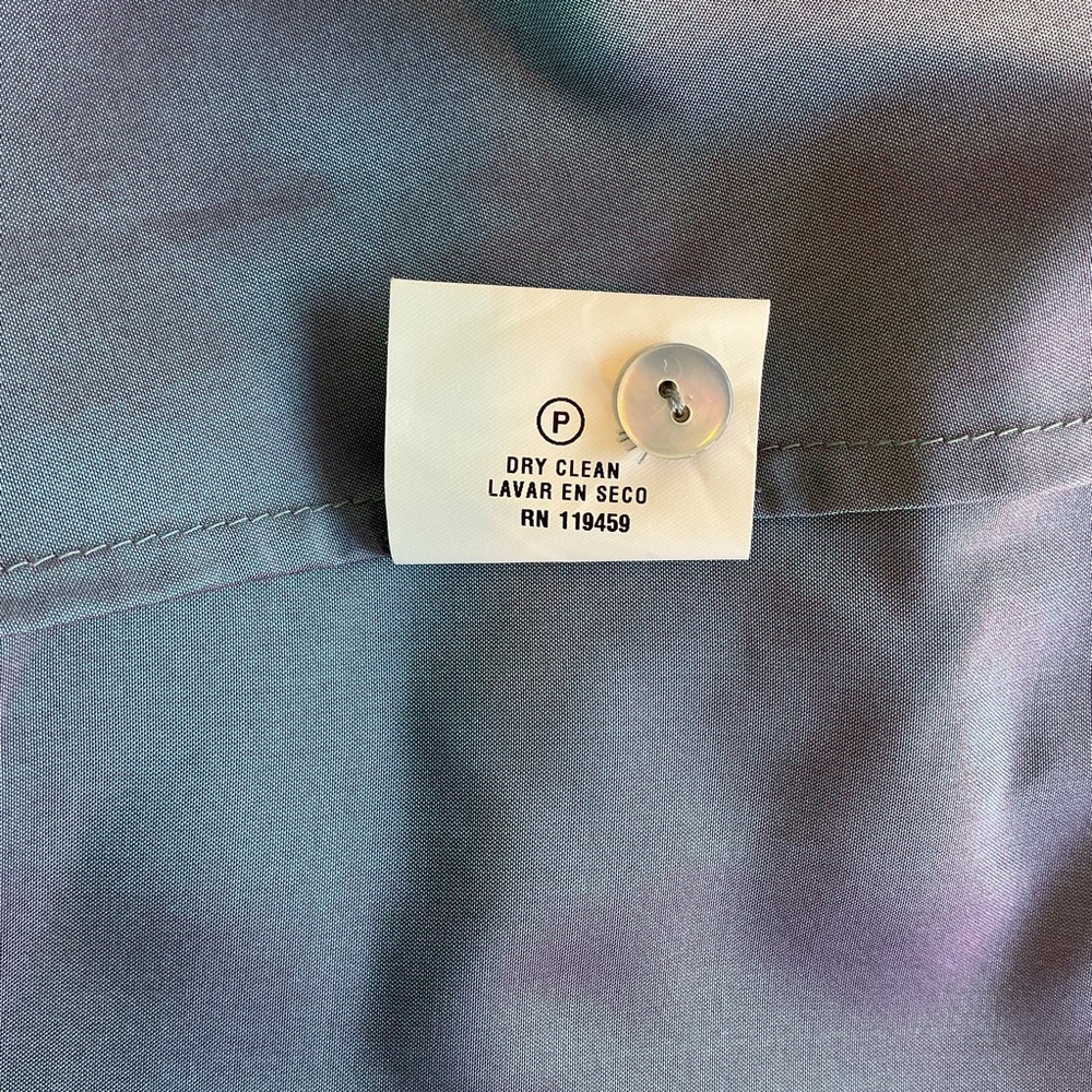 Vintage Iridescent Classic Silk Button Front Blouse Top Garfield & Marks - Picture 8 of 8